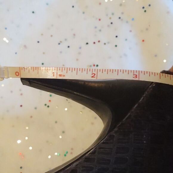 Women's size 8 1/2 Animal print knee high boot 3 1/2 inch heel blue gray - Picture 6 of 11